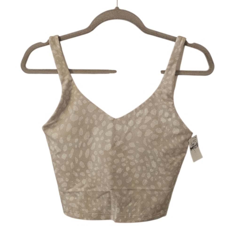 Grey and White Old Navy Women's Light Support PowerSoft Longline Sports Bra